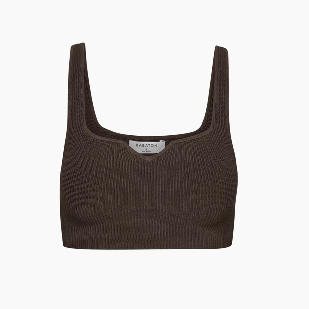 Aritzia Ribbed Sculpt knit notch tank size medium